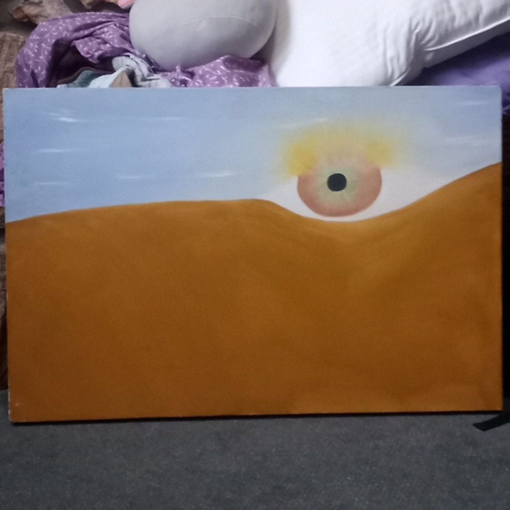 Framed Local artist acrylic painting, 35 inches